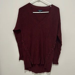 AEO maroon jegging fit sweater | S